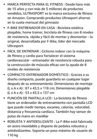 Bicicleta Estática Plegable