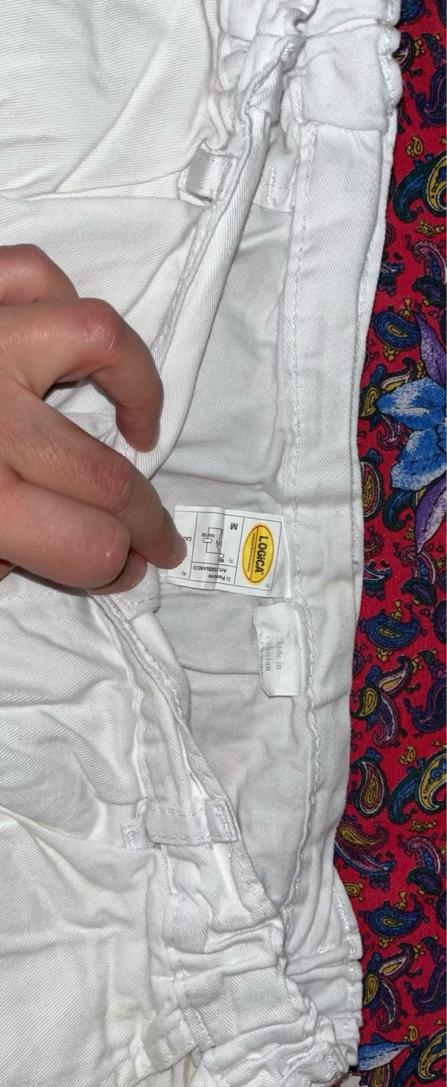 Pantaloni bianchi ragazzo/uomo Logica P. taglia M