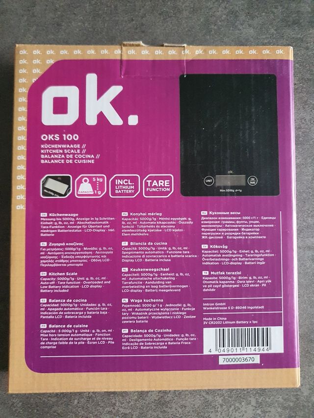 Bilancia digitale da cucina nera