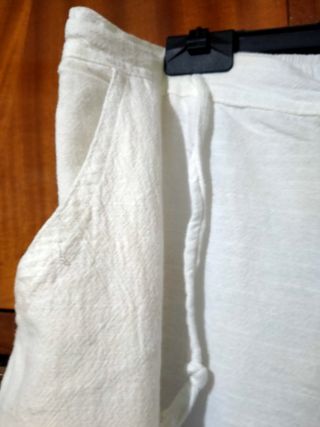 Pantalones anchos de lino de mujer 