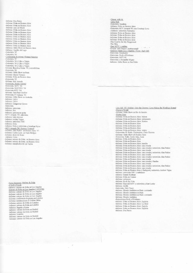 Coleccion VHS Madonna