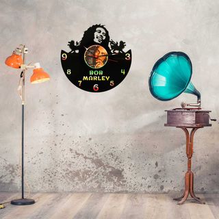 Reloj de Disco de Vinilo de Bob Marley