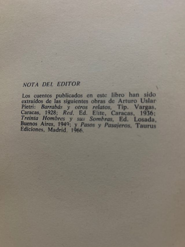 Treinta cuentos. Arturo Uslar Pietri.