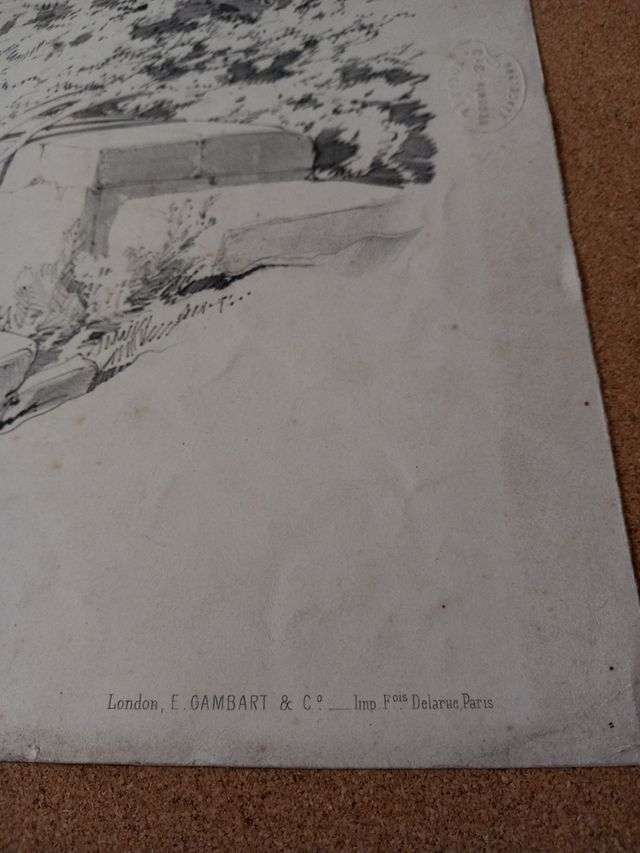 Litografía siglo xix A Calame