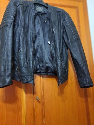 Cazadora cuero hombre