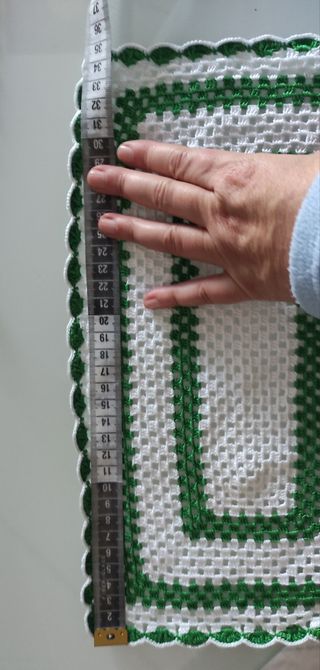 Conjunto de naperons verde e branco