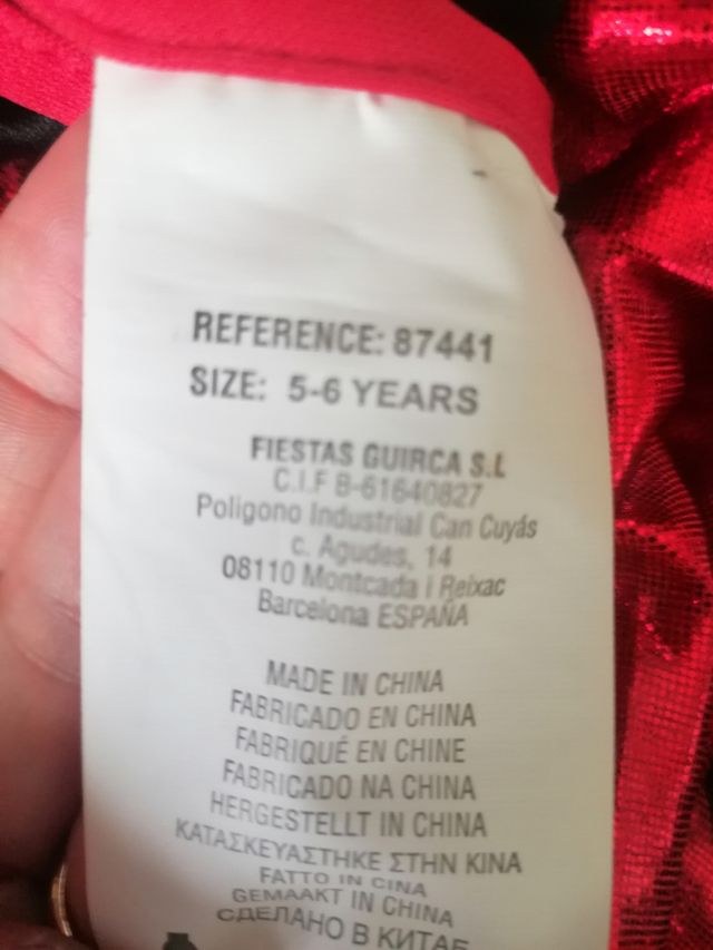 Fato Carnaval Diaba do Fogo menina