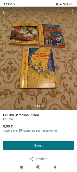 Sei libri Girolamo Stilton