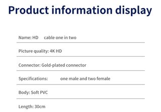 Cable para duplicar 2 pantallas HDMI