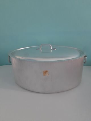 Pentola ovale in alluminio vintage