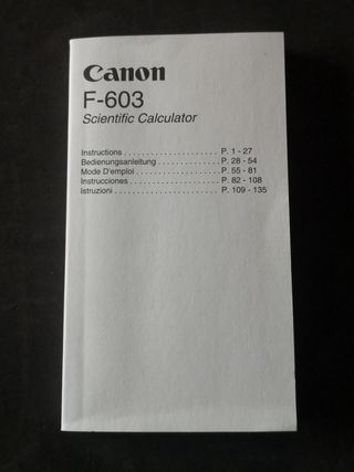 Calculadora vintage Canon F603