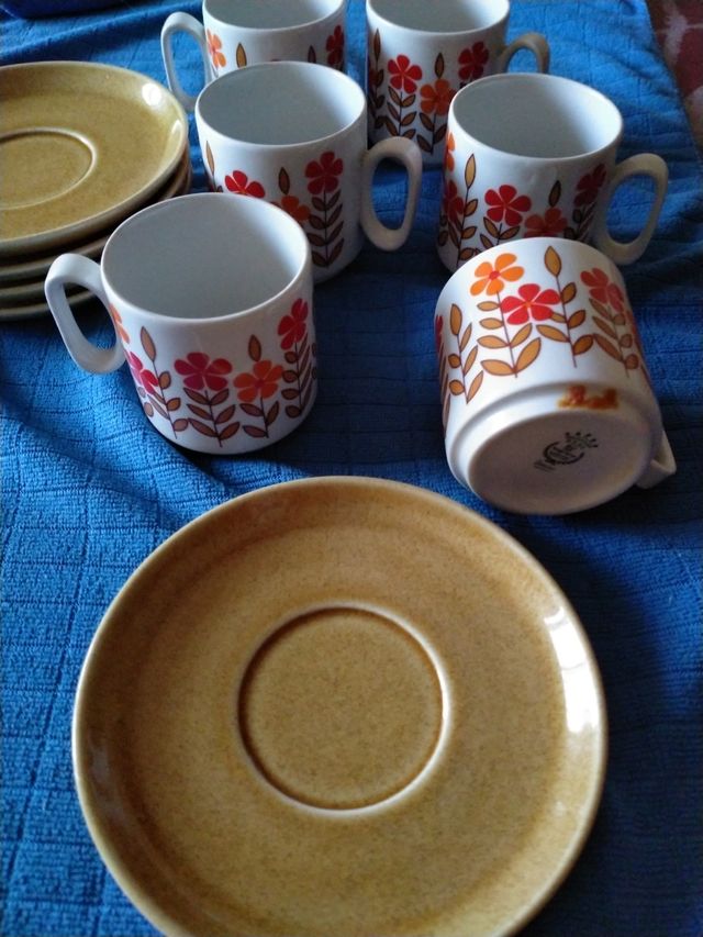 Juego café real tognana 6 unid. Porcelana italiana