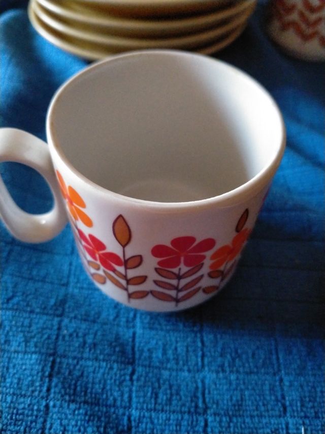 Juego café real tognana 6 unid. Porcelana italiana