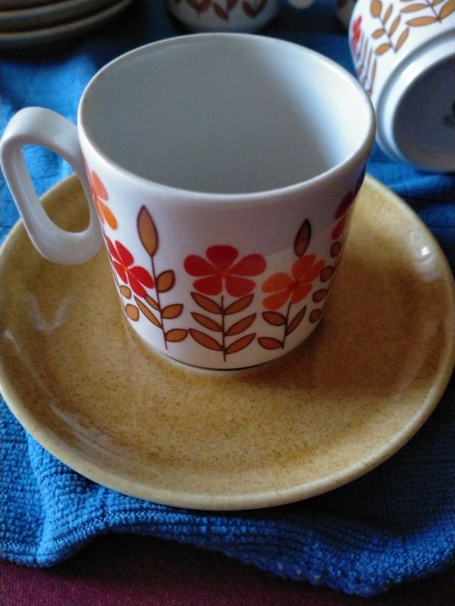 Juego café real tognana 6 unid. Porcelana italiana