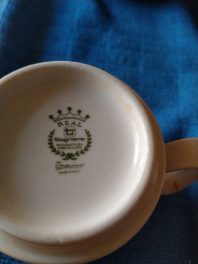 Juego café real tognana 6 unid. Porcelana italiana