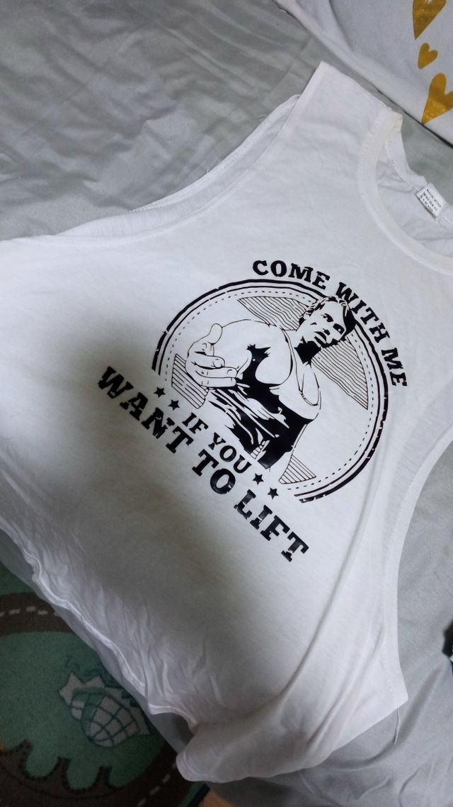 Camiseta tirantes gym blanca Arnold S.