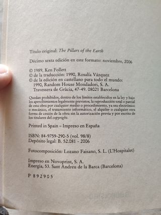 LOS PILARES DE LA TIERRA - Ken Follett