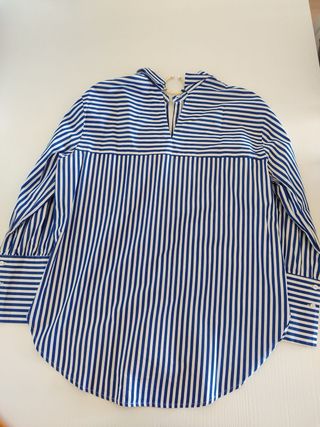 Camisa MANGO - Rayas blancas y azul marino - XS