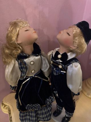 coppia bambole in porcellana