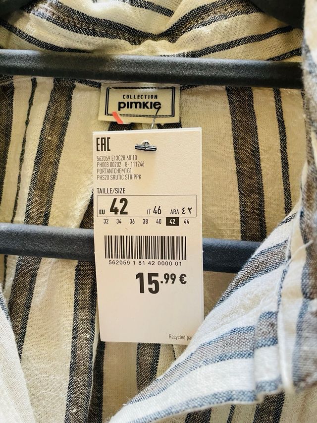 Camisa rayas lino Pimkie