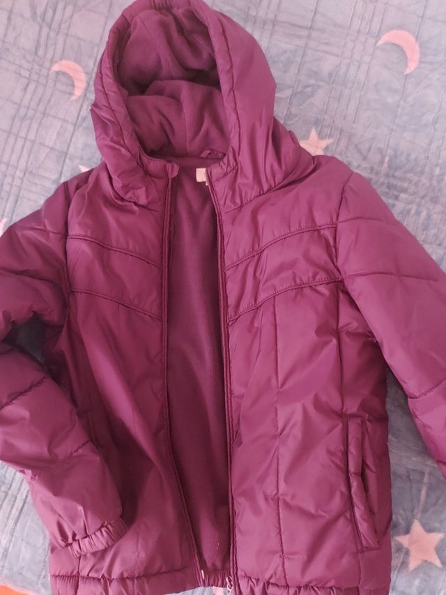 Chaquetón niña color berenjena