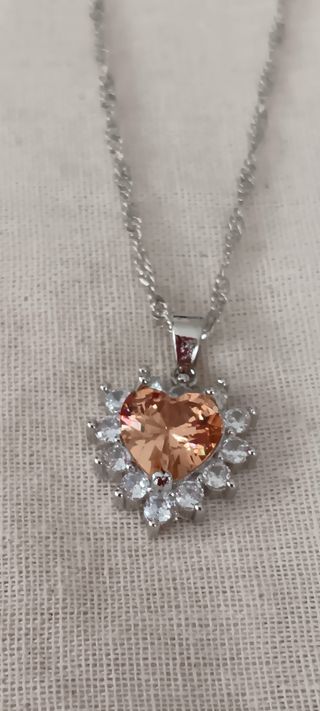 Collar con colgante corazón plata925