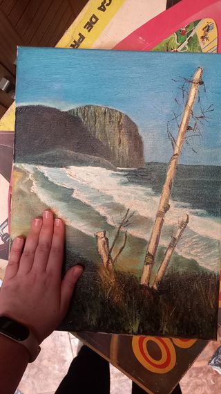 Cuadro orilla del mar