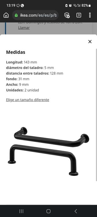 2 tiradores NUEVOS BAGGANÄS Negros