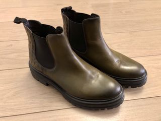 Botines verdes de piel (número 40)