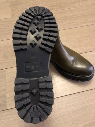 Botines verdes de piel (número 40)