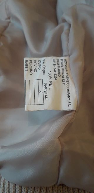 Cazadora de cuero 100% Piel Ovina