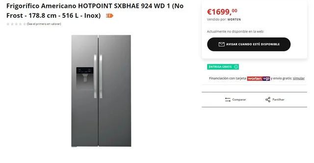 Nevera americana Hotpoint Ariston