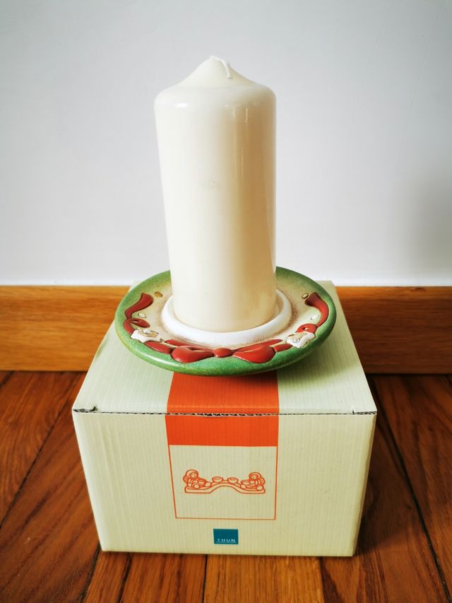 Candela con piattino Thun