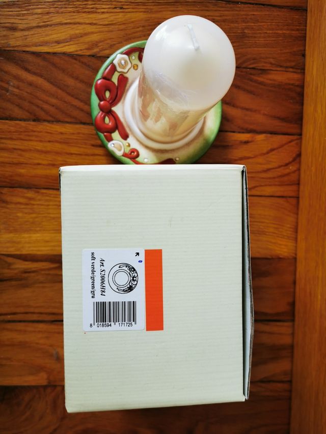 Candela con piattino Thun