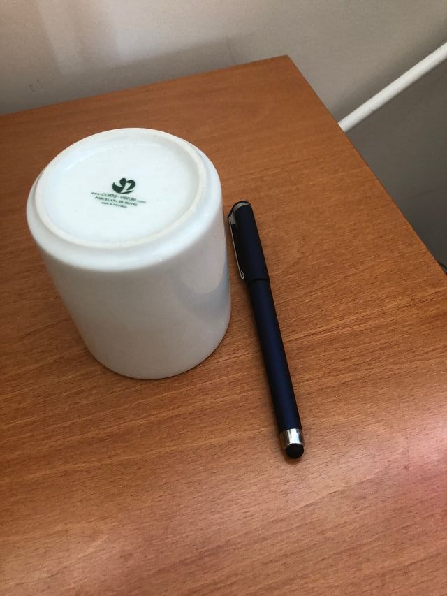 Copo de porcelana branca, nova