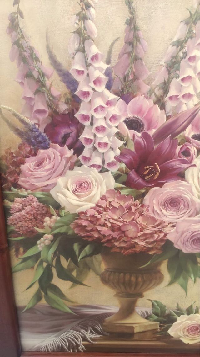 Cuadro de epoca floral