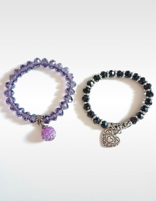Bracciali viola e nero