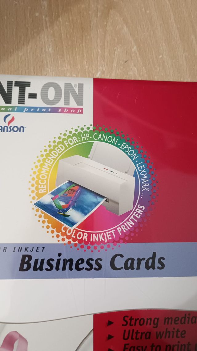 TARJETAS DE VISITA:CARTULINA BLANCA COUCHÉ MATE