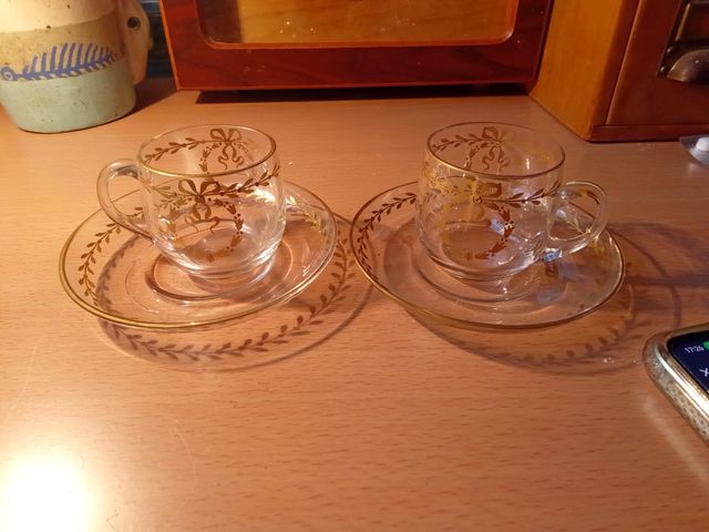 Antiguo conjunto tu y yo de cristal