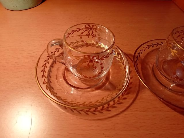 Antiguo conjunto tu y yo de cristal