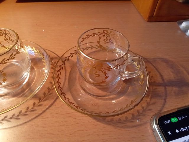 Antiguo conjunto tu y yo de cristal