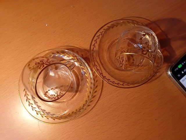 Antiguo conjunto tu y yo de cristal