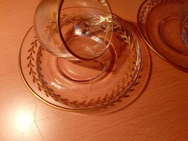 Antiguo conjunto tu y yo de cristal