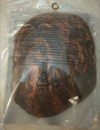 DISFRAZ PELUCA HOMBRE RIZOS COBRIZO. NUEVA