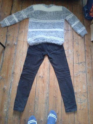 Conjunto vaquero y Jersey