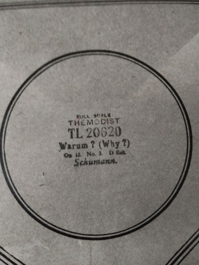 Rodillo original Pianola Schumann