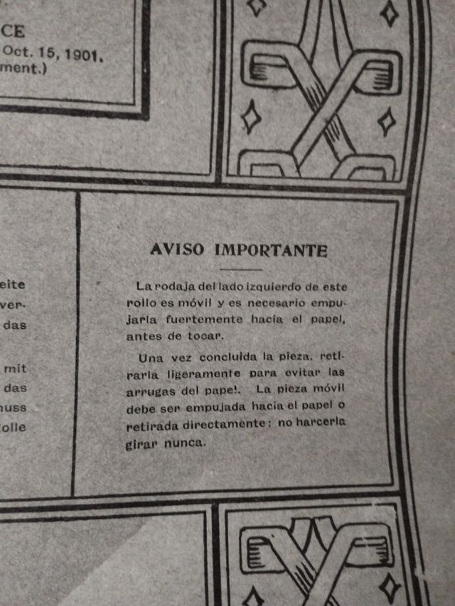 Rodillo original Pianola Schumann