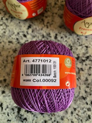ovillo crochet morado pack 3
