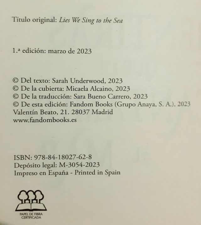 Libro MENTIRAS QUE LE CANTAMOS AL MAR