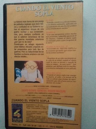 Cuando el viento sopla VHS